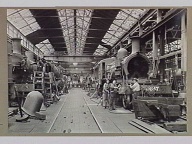 Victorian Railways,
Newport Shops. Interior, men working on engine,
State Library of Victoria