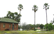 March 2008, Ascot Vale Trugo Club Pavilion with Maribyrnong River in the back ground